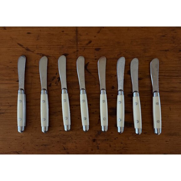 8-Piece Stainless Steel Butter Spreader Cheese Knife Set 6 1/4" - Picture 2 of 2